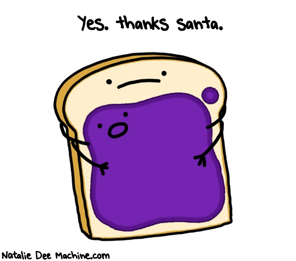 Natalie Dee random comic: YES-thanks-santa-550 * Text: Yes. thanks santa.