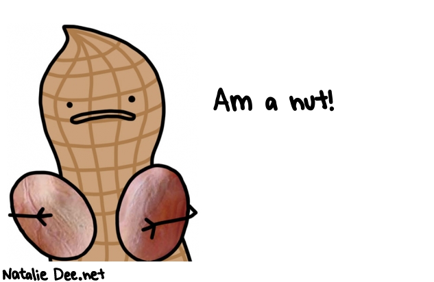 Natalie Dee random comic: am-a-NUT-181 * Text: Am a nut!