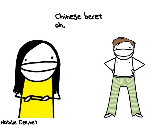 Natalie Dee random comic: chinese-beret-oh--645 * Text: Chinese beret 
oh.