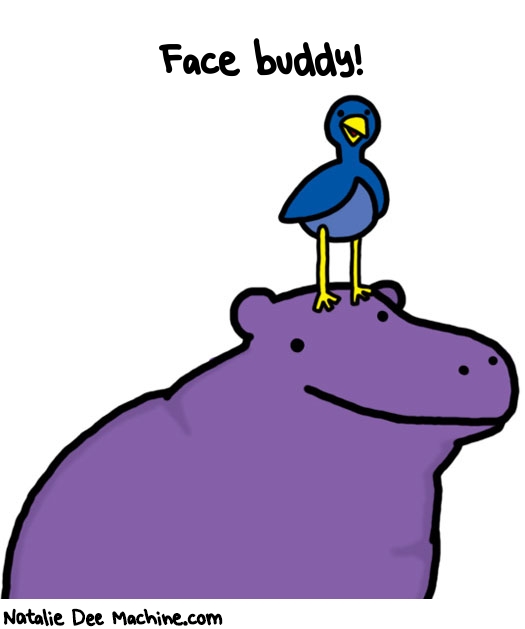 Natalie Dee random comic: face-buddy-26 * Text: Face buddy!