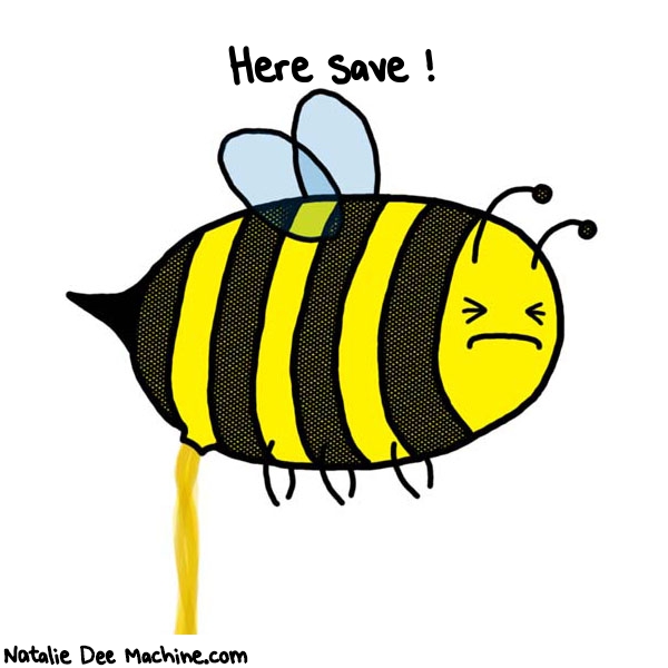 Natalie Dee random comic: here-save---725 * Text: Here save !