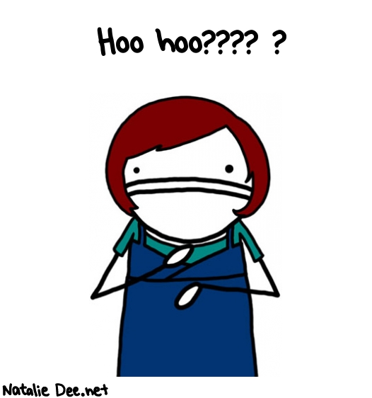 Natalie Dee random comic: hoo-hoo---532 * Text: Hoo hoo???? ?