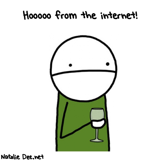 Natalie Dee random comic: hooooo-from-the-internet-655 * Text: Hooooo from the internet!
