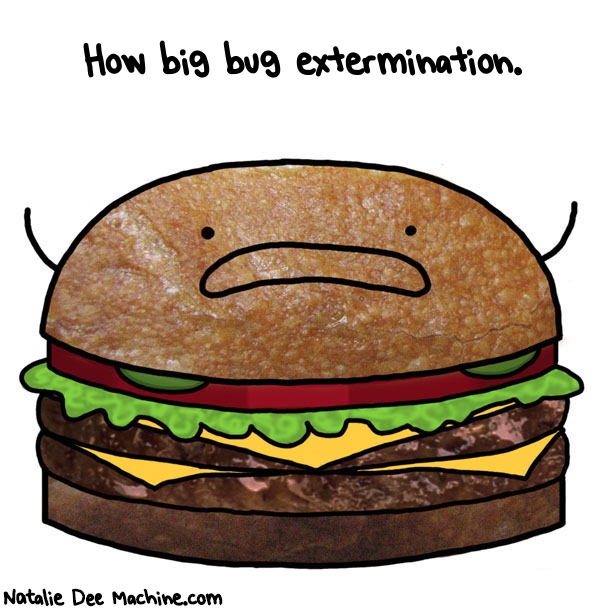 Natalie Dee random comic: how-big-bug-extermination-260 * Text: How big bug extermination.