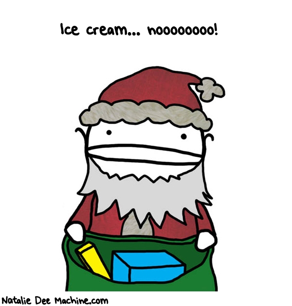Natalie Dee random comic: ice-cream-noooooooo-683 * Text: Ice cream... noooooooo!