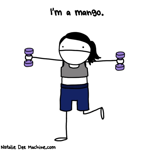 Natalie Dee random comic: im-a-mango-253 * Text: I'm a mango.