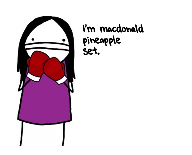 Natalie Dee random comic: im-macdonald-pineapple-set-846 * Text: I'm macdonald 
pineapple 
set.