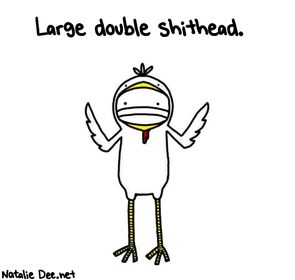 Natalie Dee random comic: large-double-shithead-629 * Text: Large double shithead.