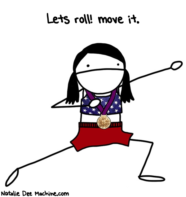 Natalie Dee random comic: lets-roll-move-it-841 * Text: Lets roll! move it.