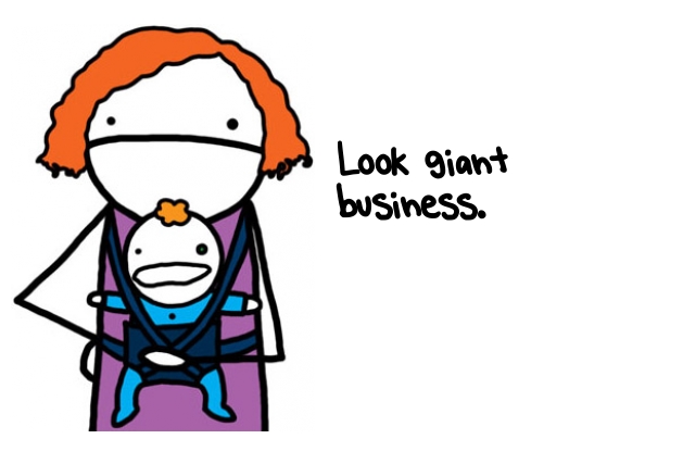 Natalie Dee random comic: look-giant-business-769 * Text: Look giant 
business.
