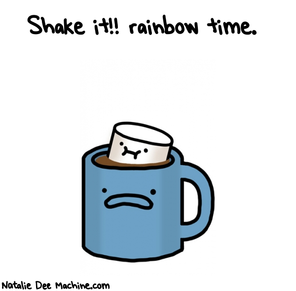 Natalie Dee random comic: shake-it-rainbow-time-655 * Text: Shake it!! rainbow time.