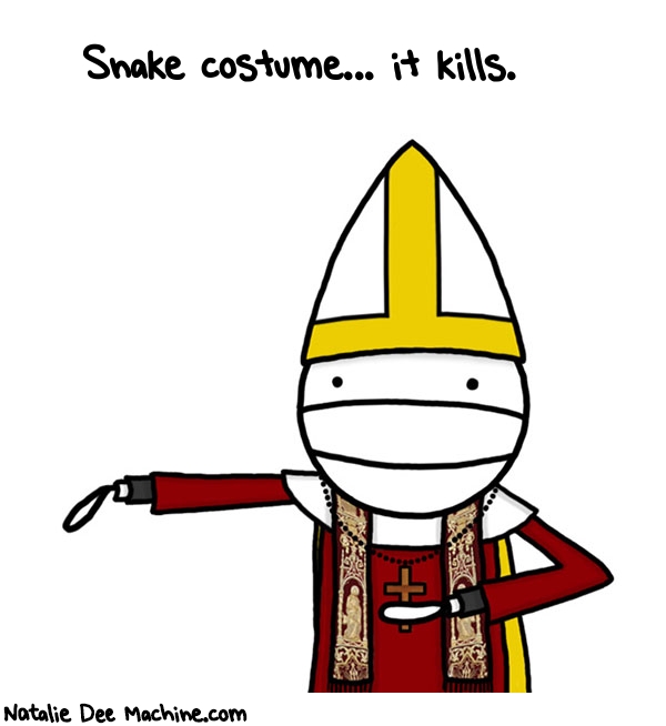 Natalie Dee random comic: snake-costume-it-kills-493 * Text: Snake costume... it kills.