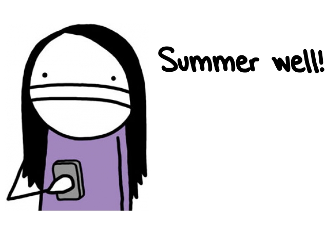 Natalie Dee random comic: summer-well-846 * Text: Summer well!
