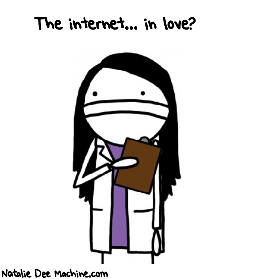 Natalie Dee random comic: the-internet-in-love-115 * Text: The internet... in love?