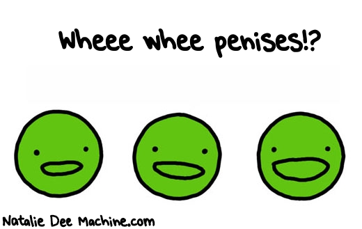 Natalie Dee random comic: wheee-whee-Penises-280 * Text: Wheee whee penises!?