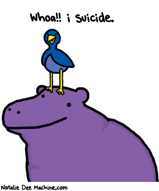 Natalie Dee random comic: whoa-i-suicide-102 * Text: Whoa!! i suicide.