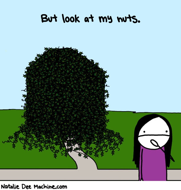 Natalie Dee random comic: but-look-at-my-nuts-319 * Text: But look at my nuts.