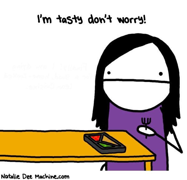 Natalie Dee random comic: im-tasty-dont-worry-288 * Text: I'm tasty don't worry!