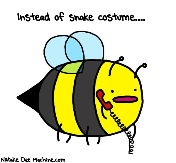 Natalie Dee random comic: instead-of-snake-costume-31 * Text: Instead of snake costume....