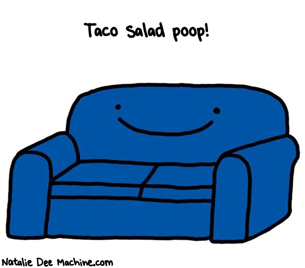 Natalie Dee random comic: taco-salad-poop-256 * Text: Taco salad poop!