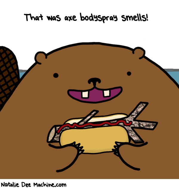Natalie Dee random comic: that-was-axe-bodyspray-smells-124 * Text: That was axe bodyspray smells!